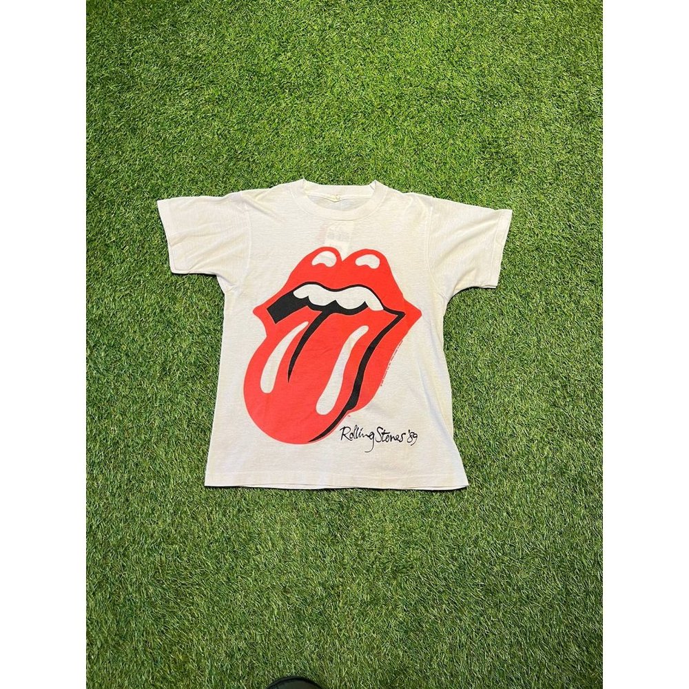 Vintage 1989 Rolling Stones tour band tee